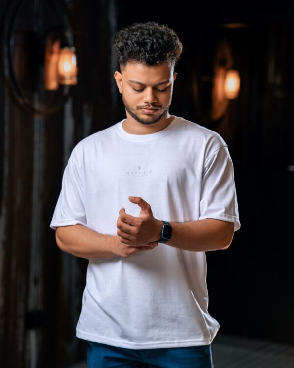 Cloud White Oversized Tee - Image 2